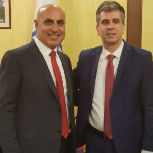 IGCC Chairman Meni Benish, with israel's Minister of economy Mr. Eli Cohen