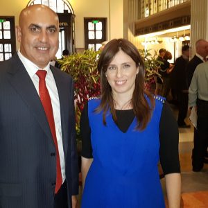 IGCC Chairman Meni Benish with the former deputy to the Minister of foreign affairs, Ms. Tzipi Hotovelli