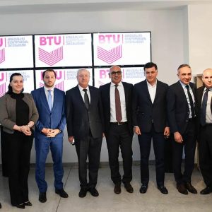 IGCC Chairman Meni Benish with the Georgian Former Minister of Education Mr. Mikheil Batiashvili at the Opening of BTU Hi-Tech College in Tbilisi